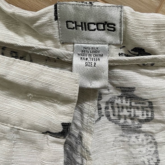 Chico’s silk/linen blend Asian pants - Picture 3 of 7